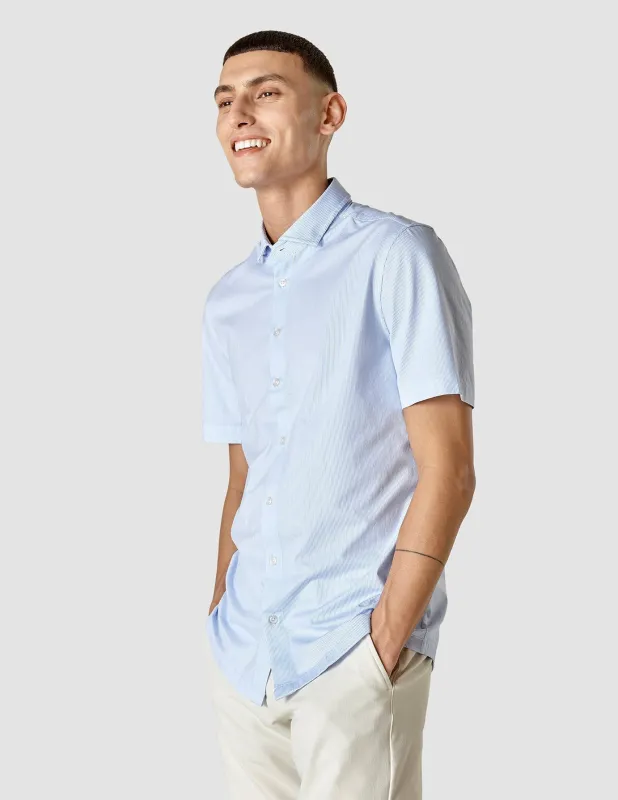 Classic Short Sleeve Shirt Light Blue Stripes sold by Shaping New Tomorrow