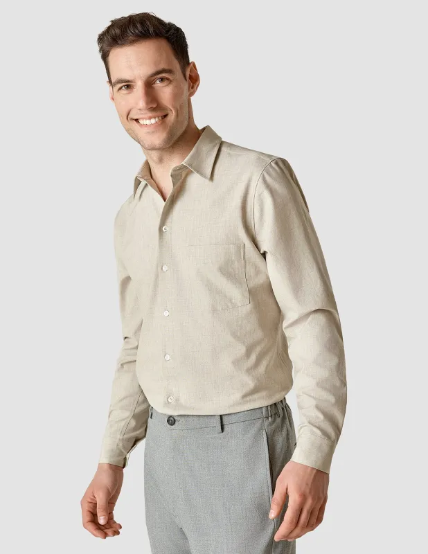 Tech Linen Casual Shirt Sandshell sold by Shaping New Tomorrow