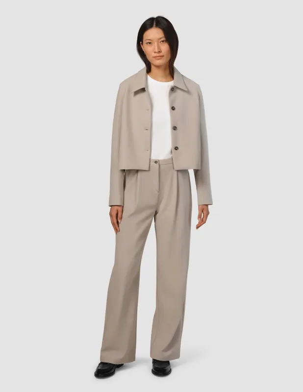 Serene Set Greige Wide Fit Pants & Short Jacket sold by Shaping New Tomorrow