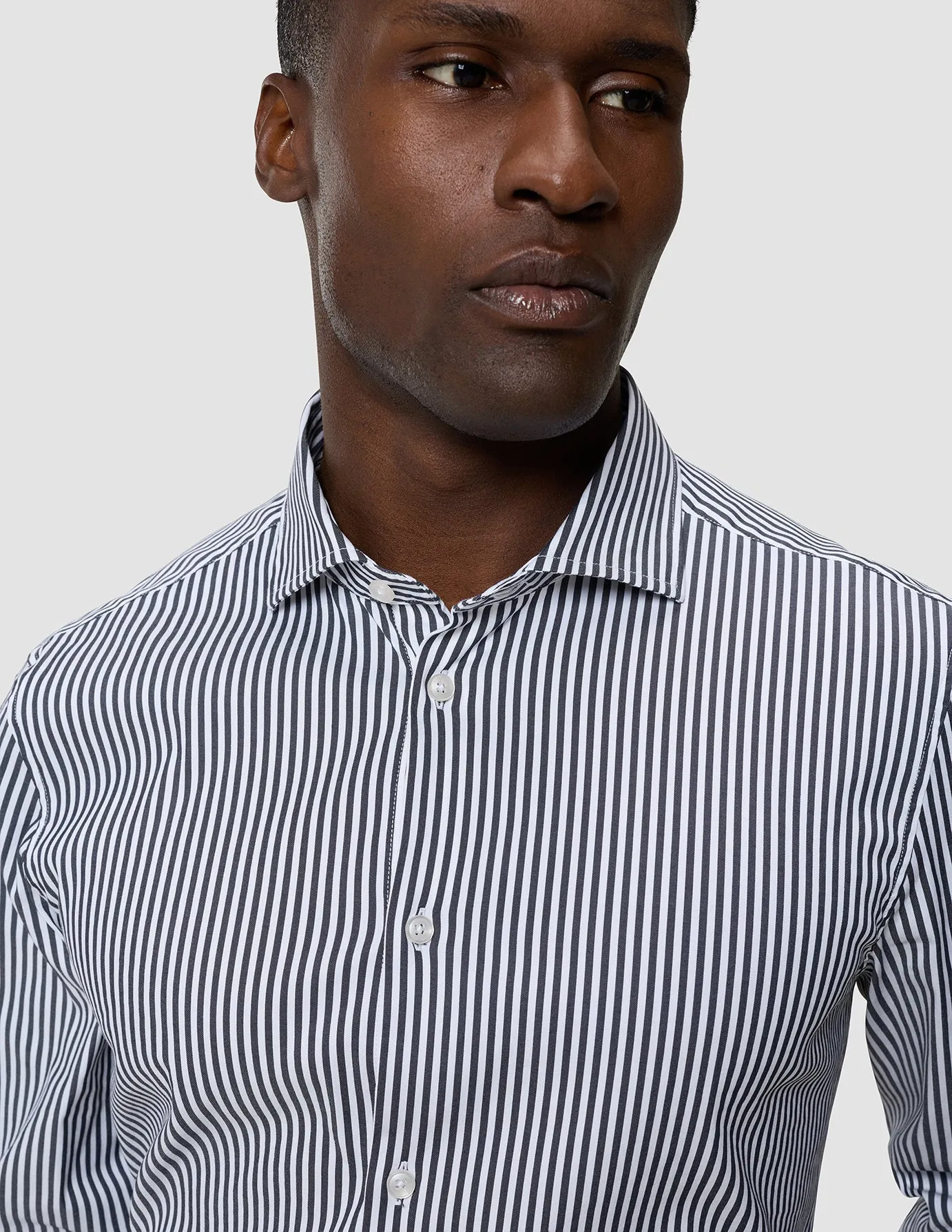 Elevated Shirt Navy Stripe Thin Slim sold by Shaping New Tomorrow product image thumbnail 4