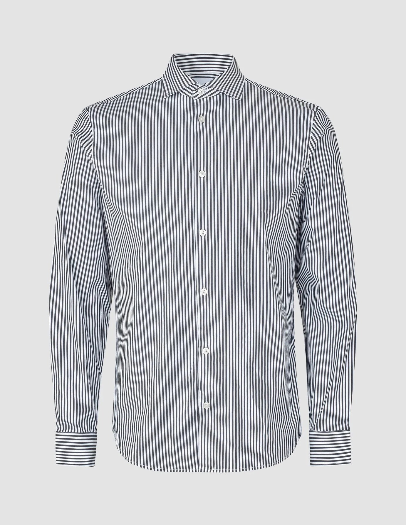 Elevated Shirt Navy Stripe Thin Slim sold by Shaping New Tomorrow product image thumbnail 3