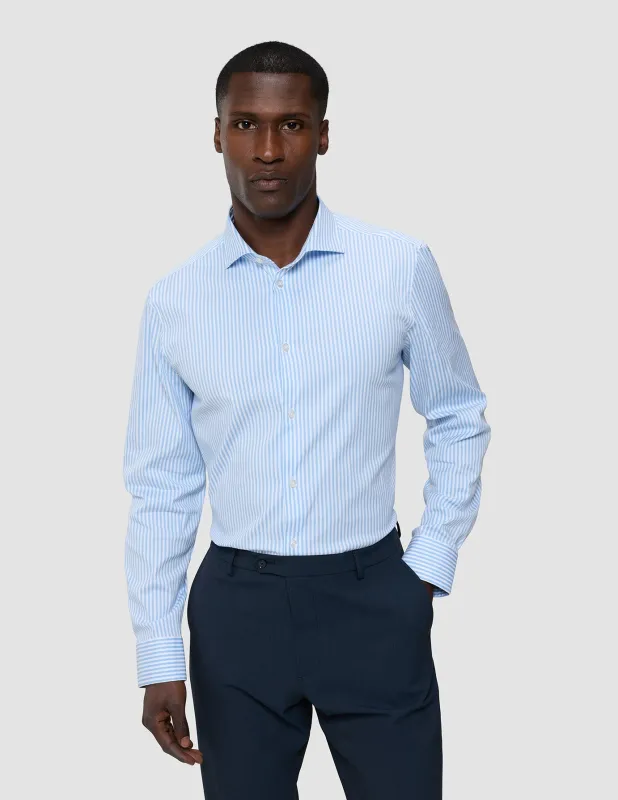 Elevated Shirt Light Blue Stripe Thin Slim sold by Shaping New Tomorrow