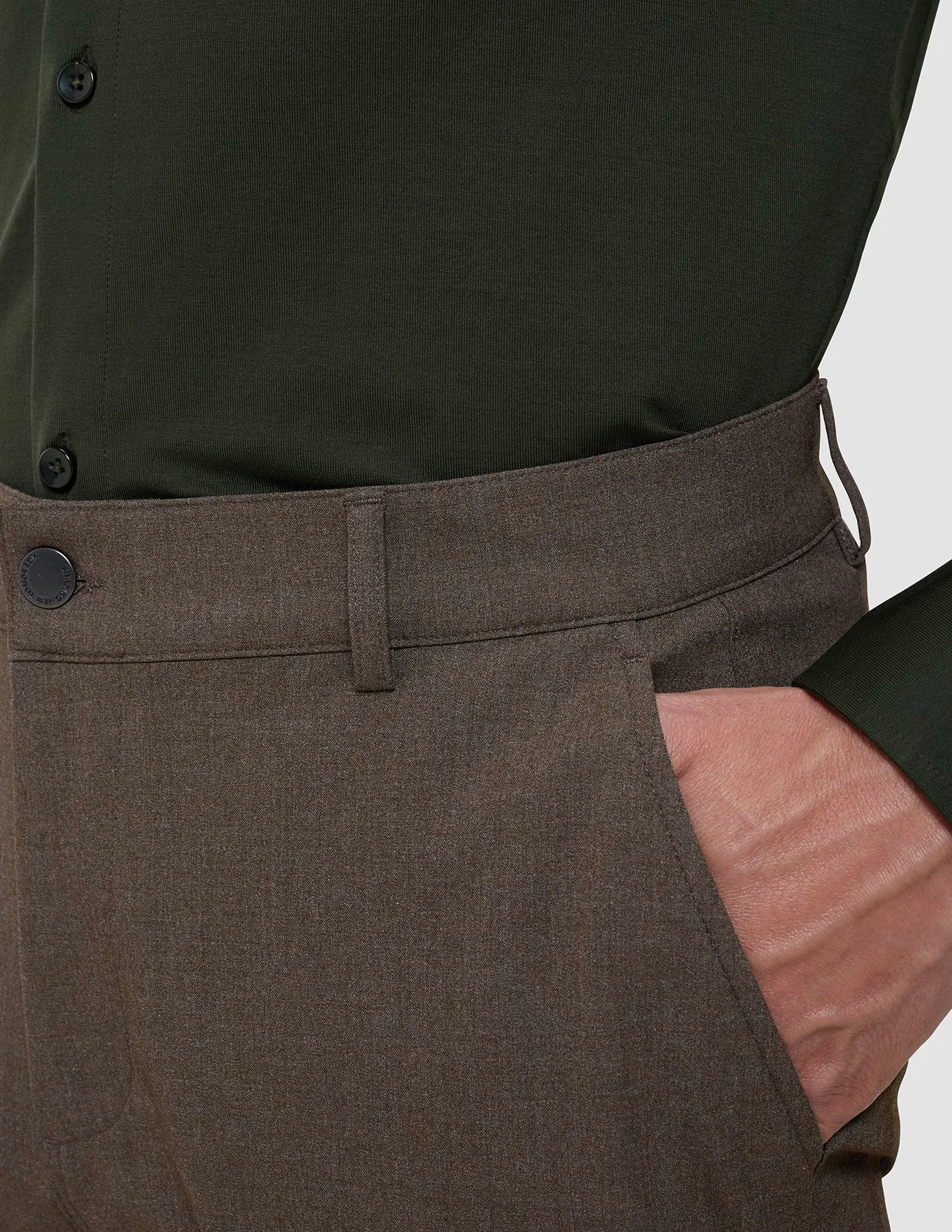 Essential Pants Slim Saddle Brown Melange sold by Shaping New Tomorrow product image thumbnail 4