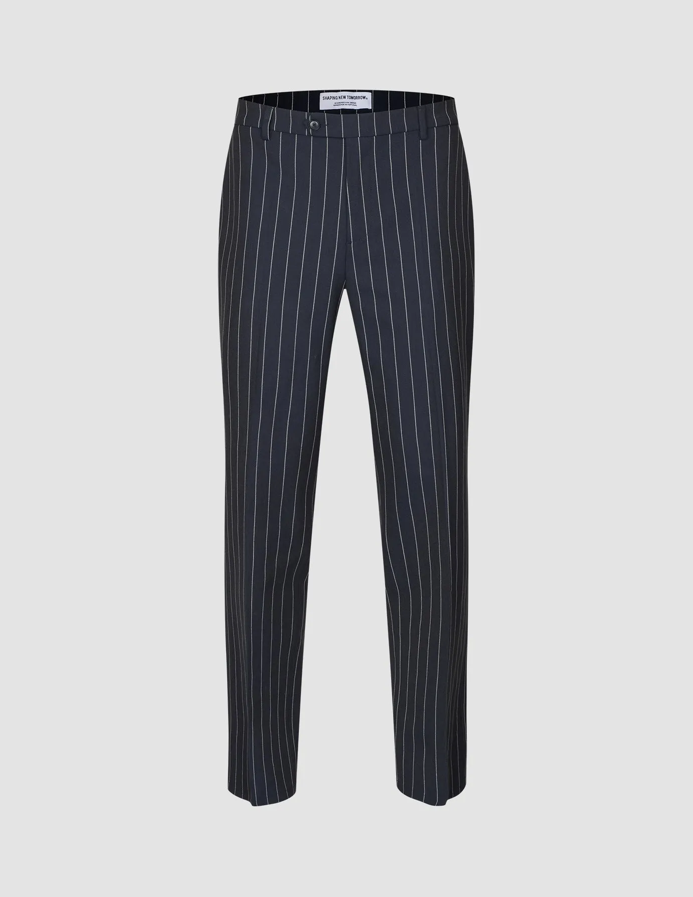 Essential Suit Pants Relaxed Fit Navy Stripes sold by Shaping New Tomorrow product image thumbnail 3