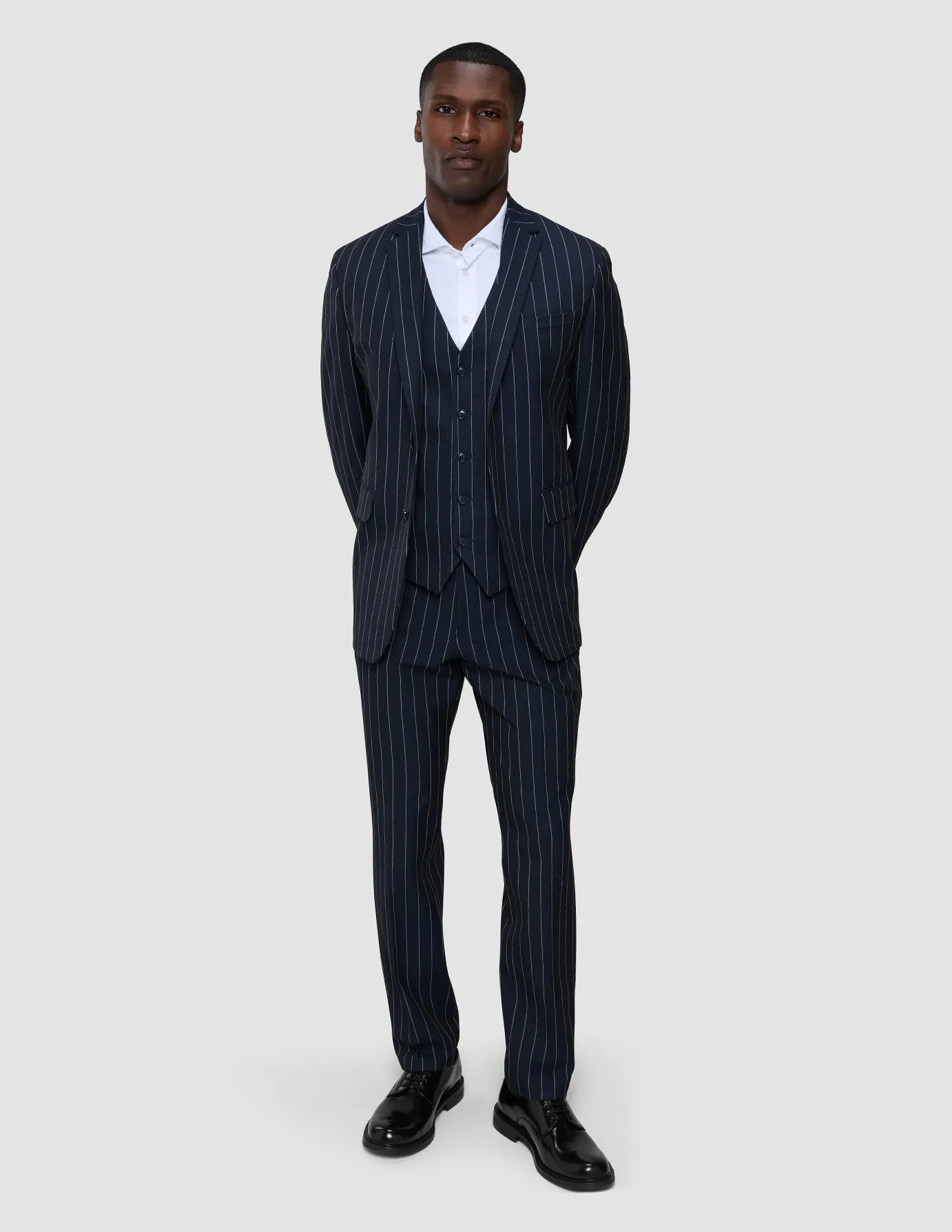 Essential Suit Pants Regular Navy Stripes sold by Shaping New Tomorrow product image thumbnail 4