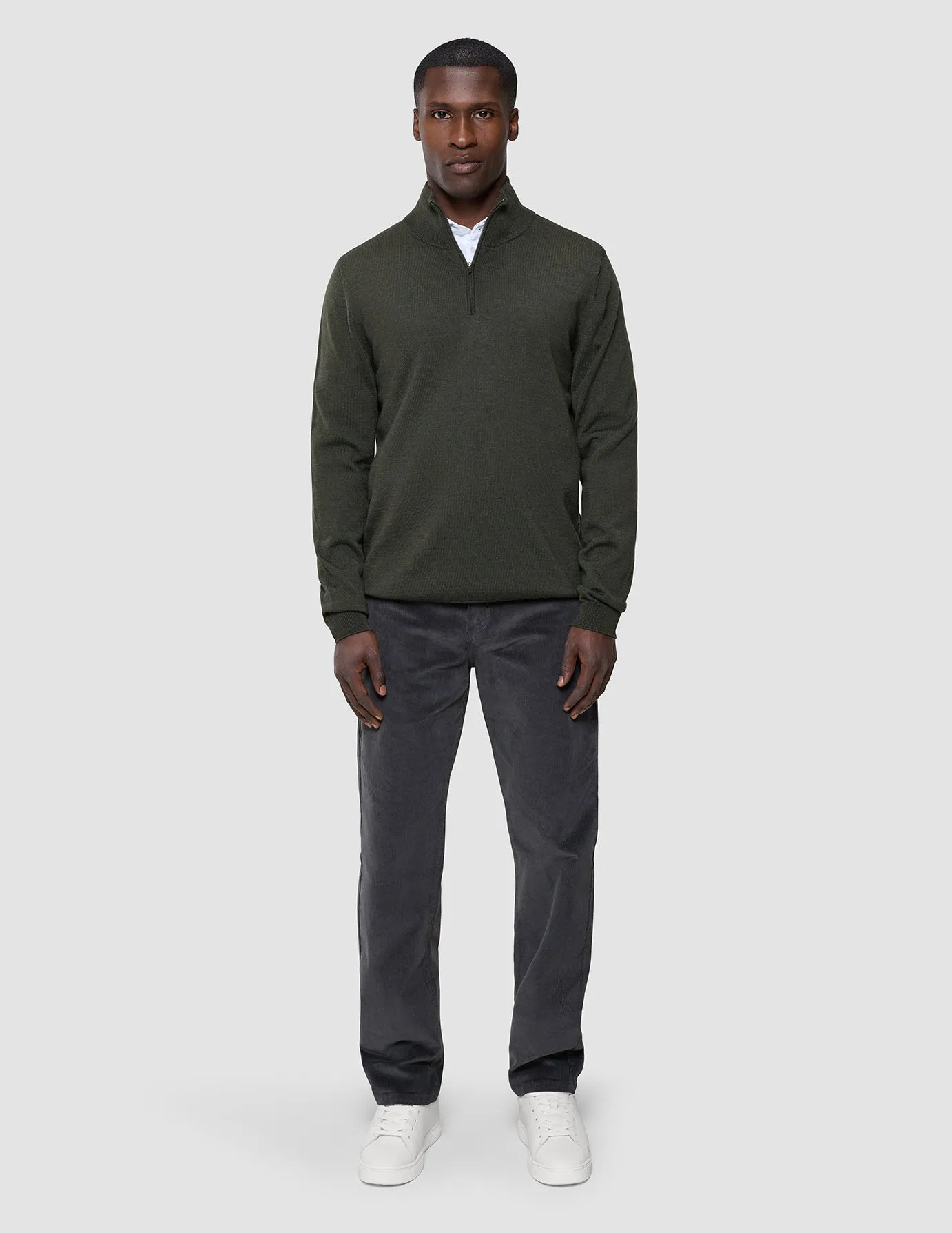 Seamless Premium Merino Knit Half Zip Green Night sold by Shaping New Tomorrow product image thumbnail 2