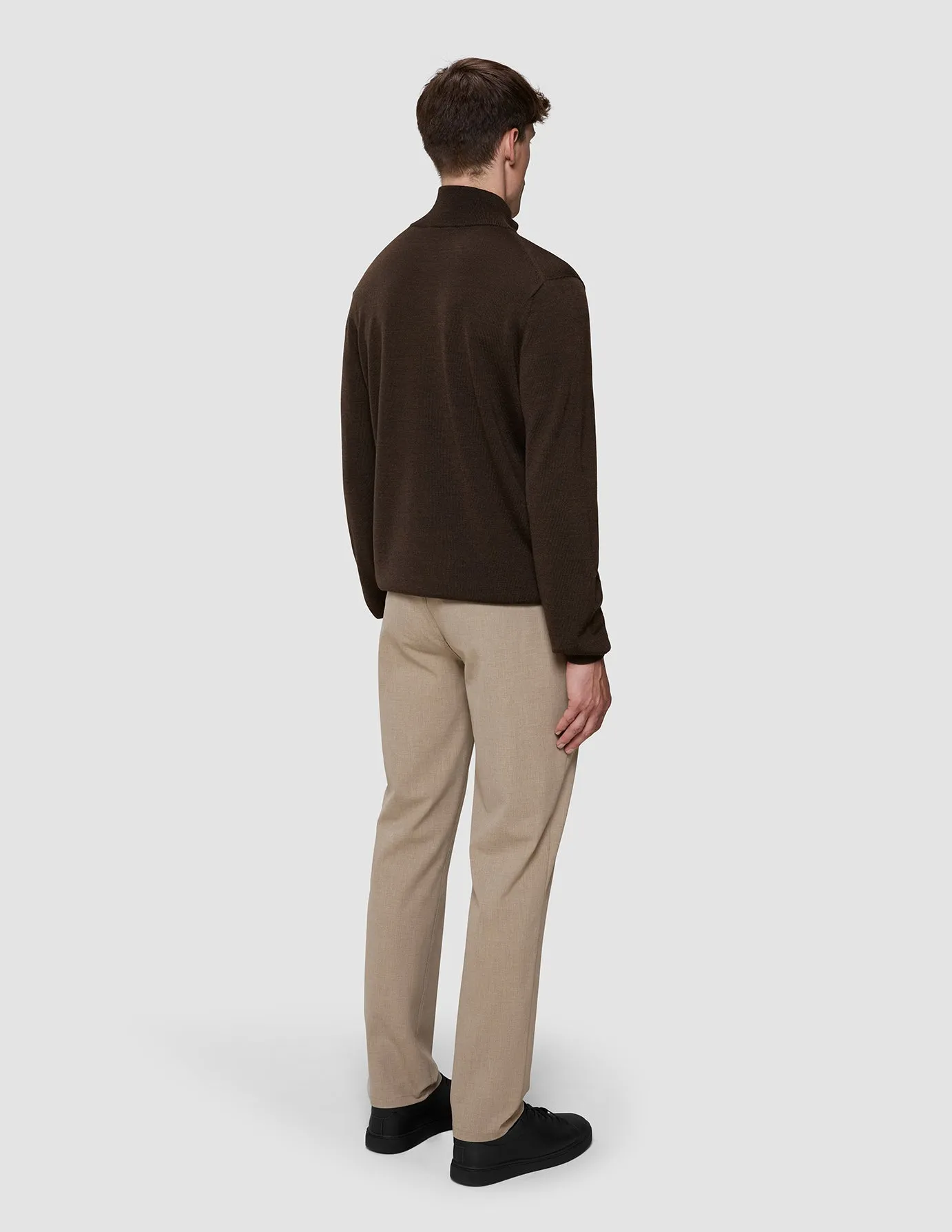Seamless Premium Merino Knit Half Zip Saddle Brown sold by Shaping New Tomorrow product image thumbnail 5