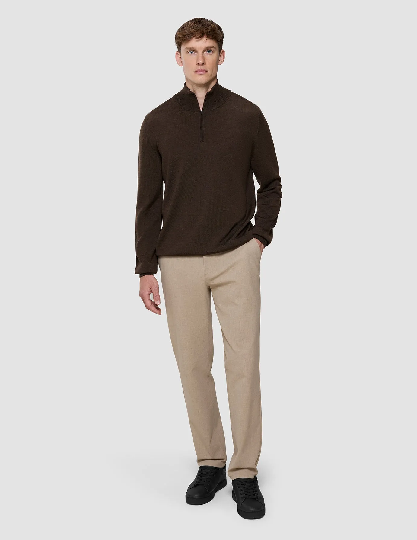 Seamless Premium Merino Knit Half Zip Saddle Brown sold by Shaping New Tomorrow product image thumbnail 2