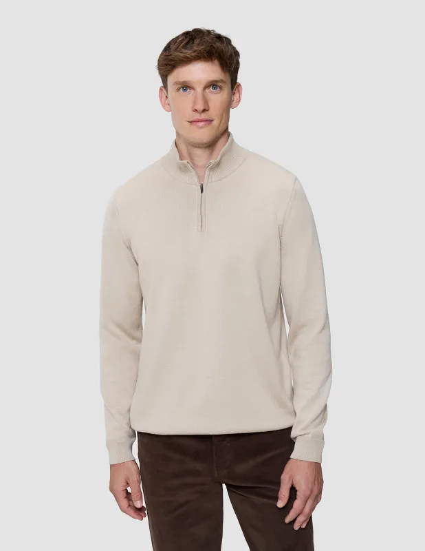 Everyday Knit Half Zip Birchwood sold by Shaping New Tomorrow