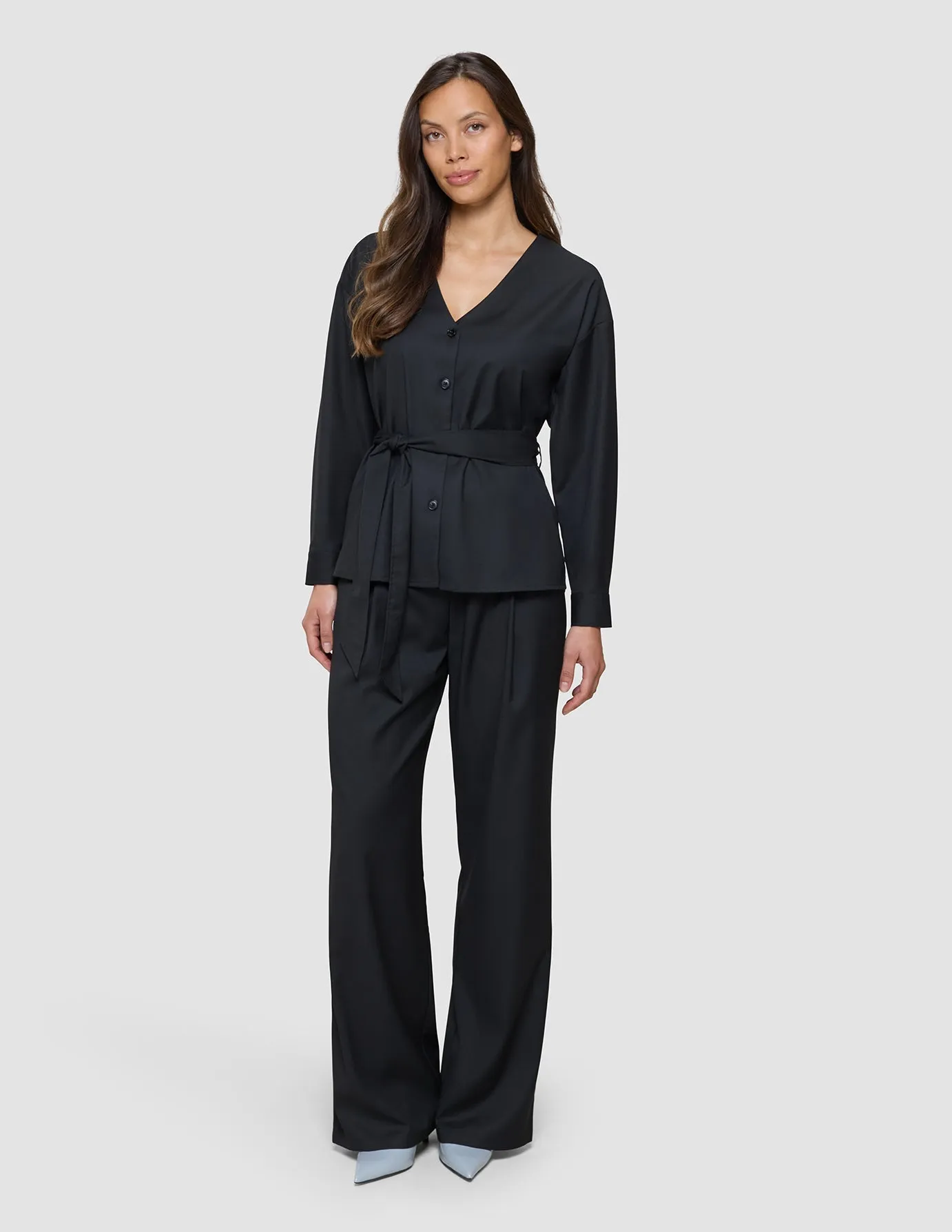 Women's Skye Belted Overshirt Black sold by Shaping New Tomorrow product image thumbnail 2