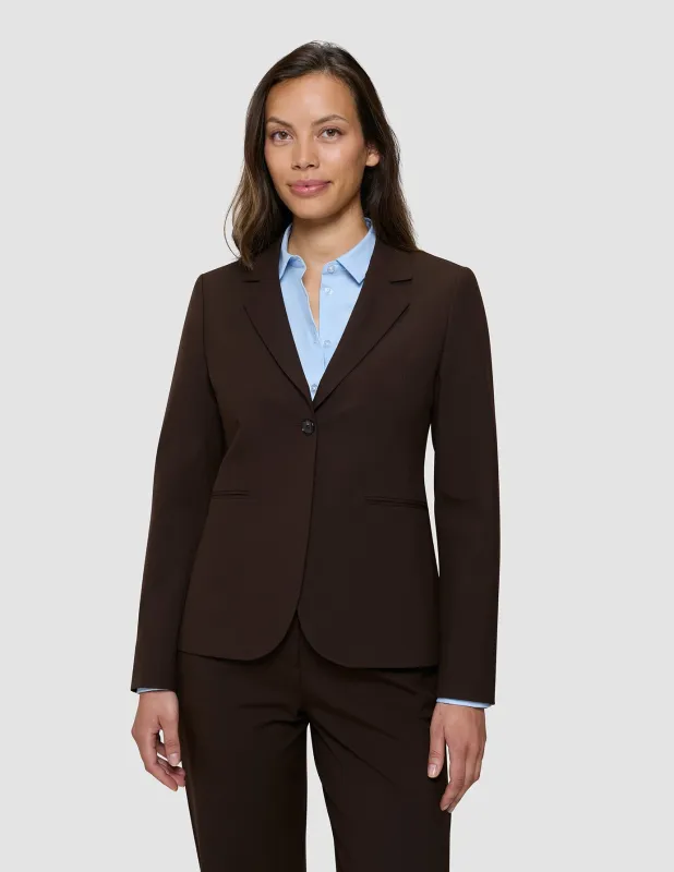 Women's Essential Fitted Blazer Espresso sold by Shaping New Tomorrow