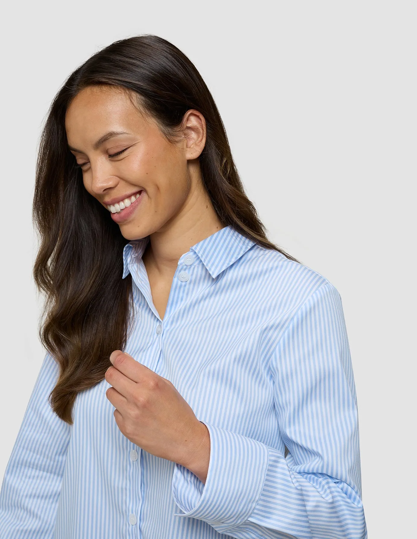 Women's Brooklyn Shirt Sky Stripes sold by Shaping New Tomorrow product image thumbnail 4