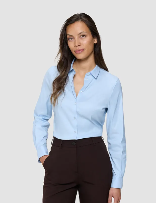 Women's Oxford Shirt Sky Blue Slim sold by Shaping New Tomorrow