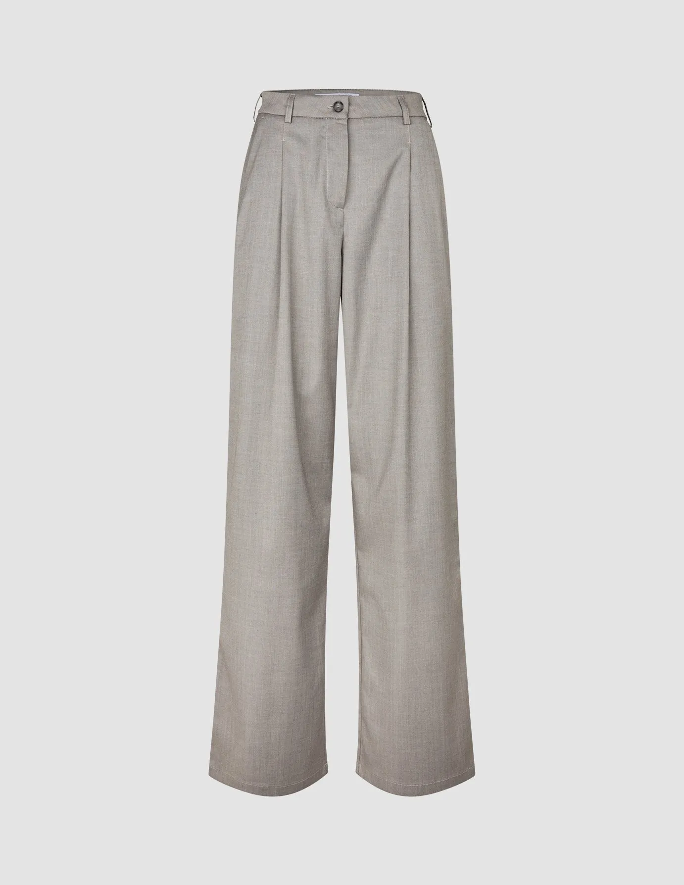 Women's Skye Pants Wide Mellow Beige Herringbone sold by Shaping New Tomorrow product image thumbnail 3