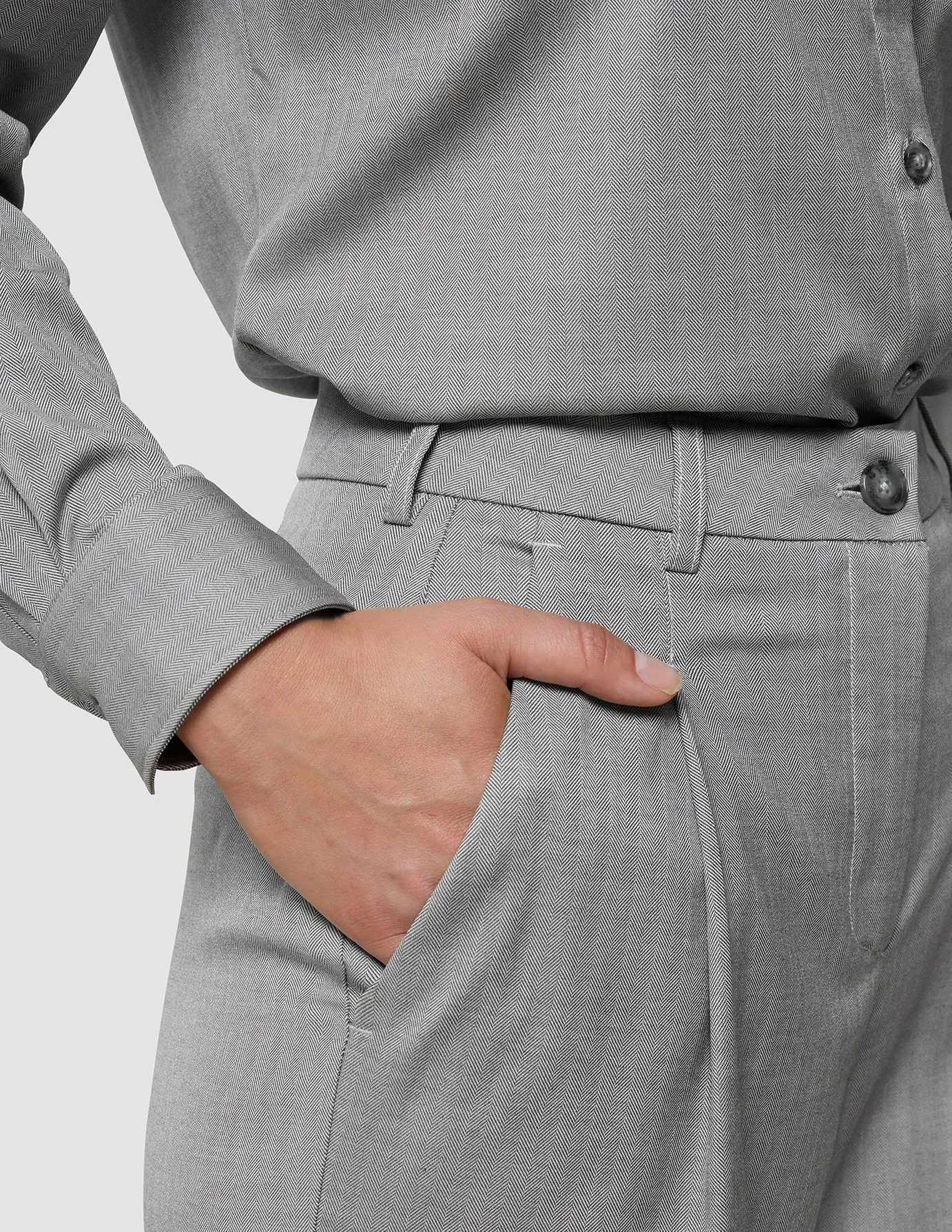 Women's Skye Pants Wide Mellow Beige Herringbone sold by Shaping New Tomorrow product image thumbnail 4