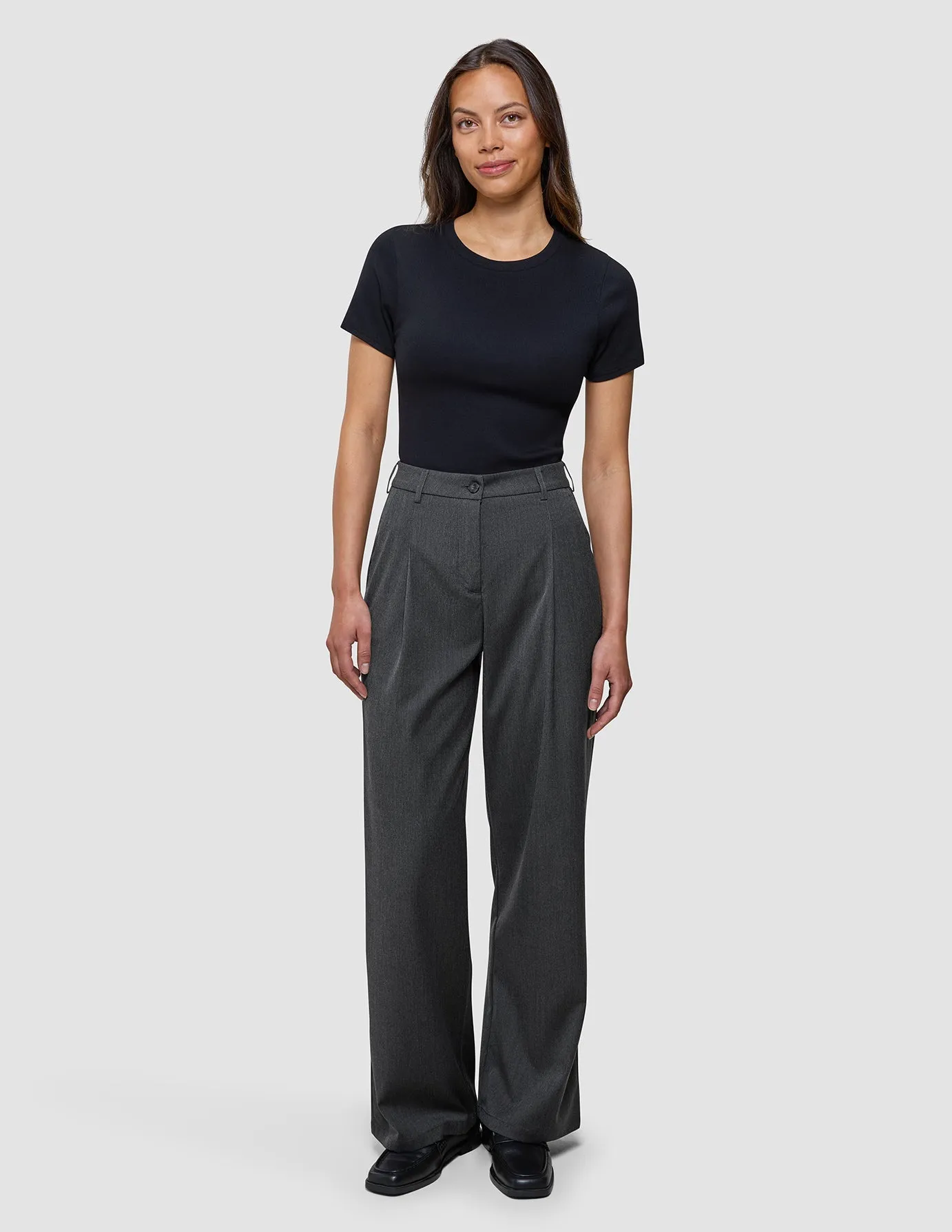 Women's Skye Pants Wide Charcoal Melange sold by Shaping New Tomorrow product image thumbnail 2