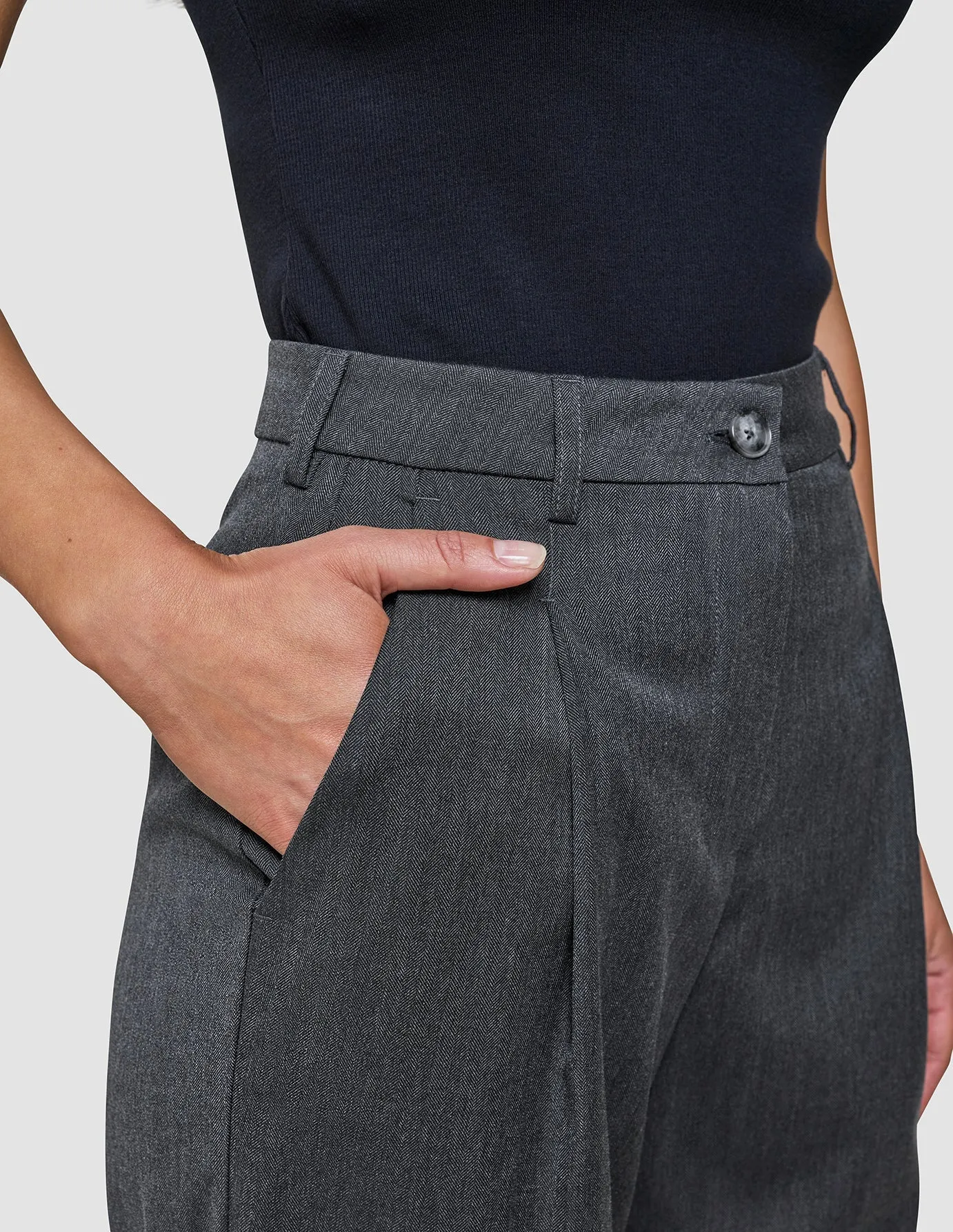 Women's Skye Pants Wide Charcoal Melange sold by Shaping New Tomorrow product image thumbnail 4