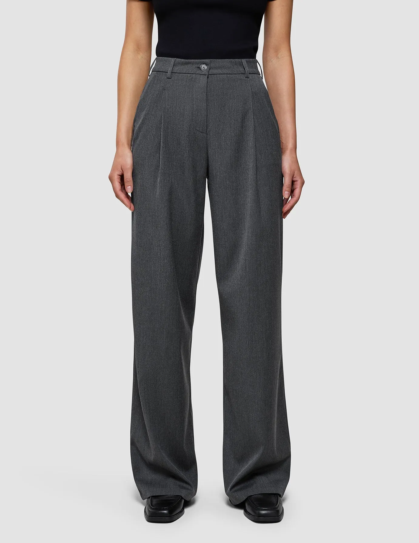 Women's Skye Pants Wide Charcoal Melange sold by Shaping New Tomorrow