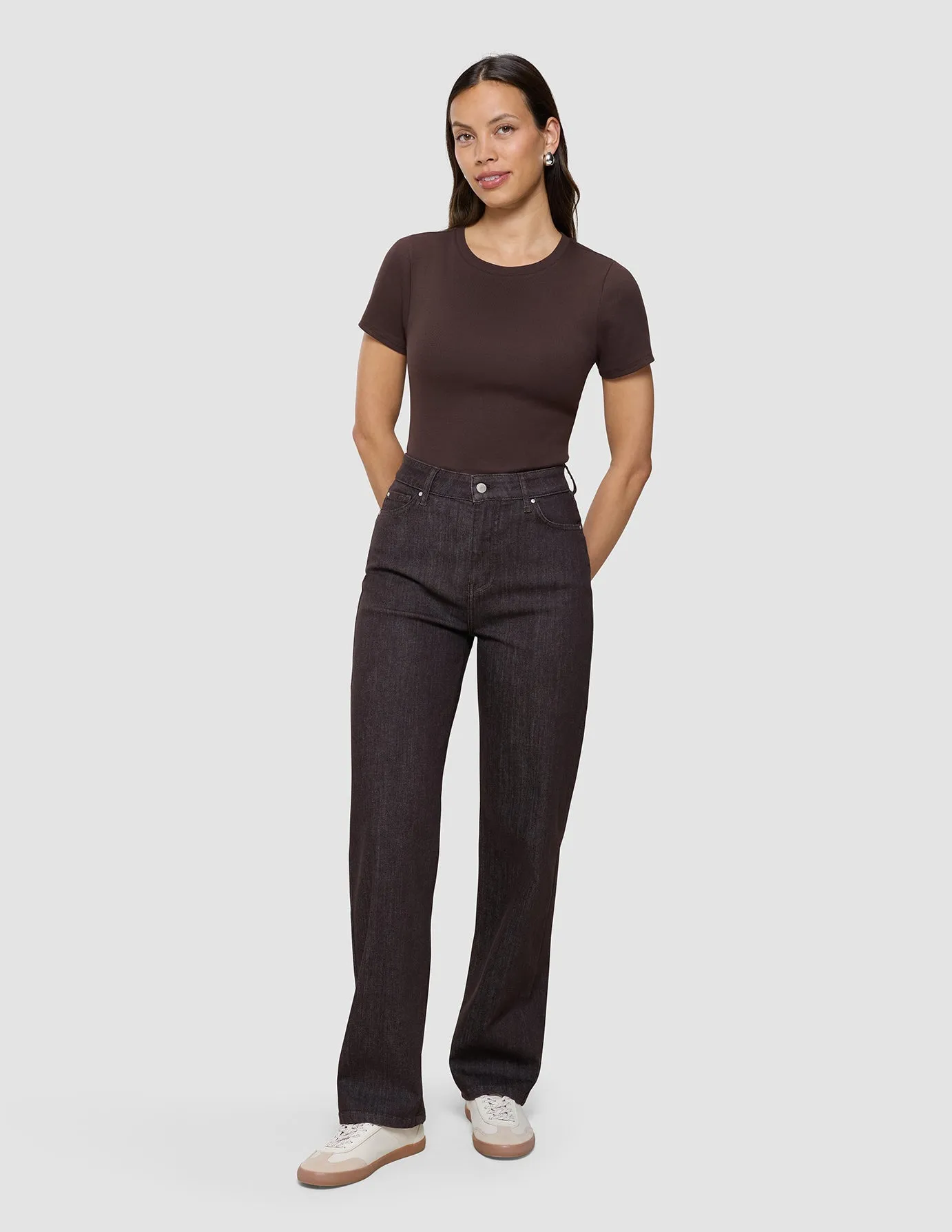 Women's Evelin Jeans Straight Chocolate sold by Shaping New Tomorrow product image thumbnail 2