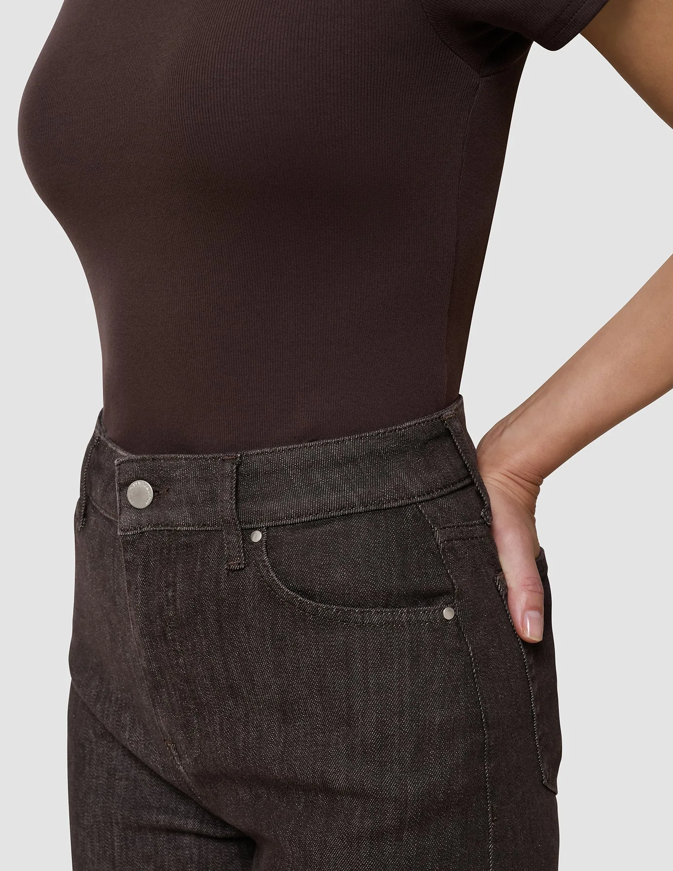 Women's Evelin Jeans Straight Chocolate sold by Shaping New Tomorrow product image thumbnail 4