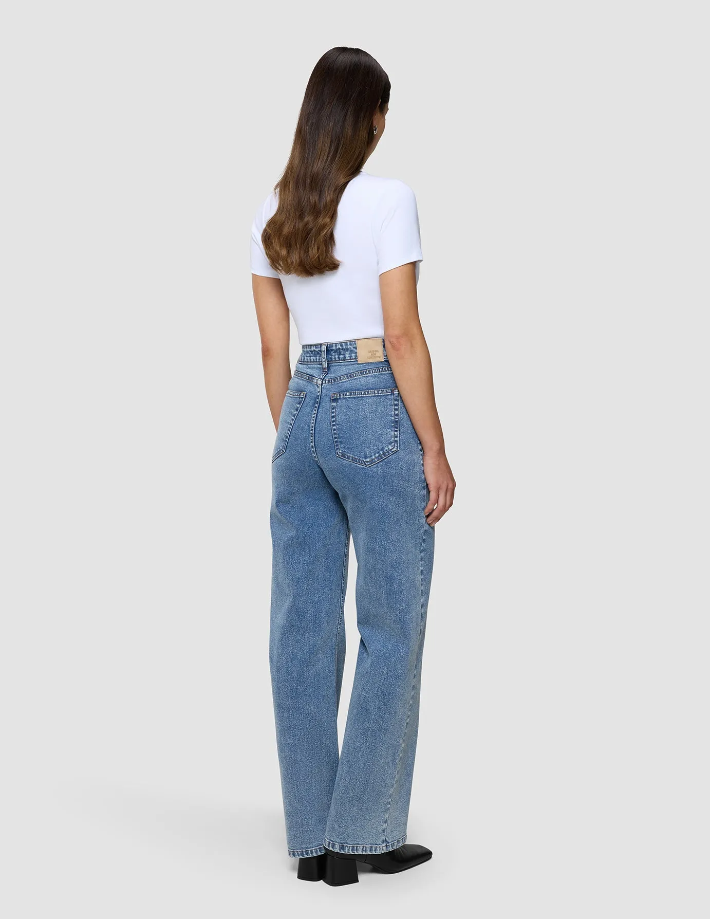 Women's Classic Jeans Relaxed Fit Snow Blue Wash sold by Shaping New Tomorrow product image thumbnail 5