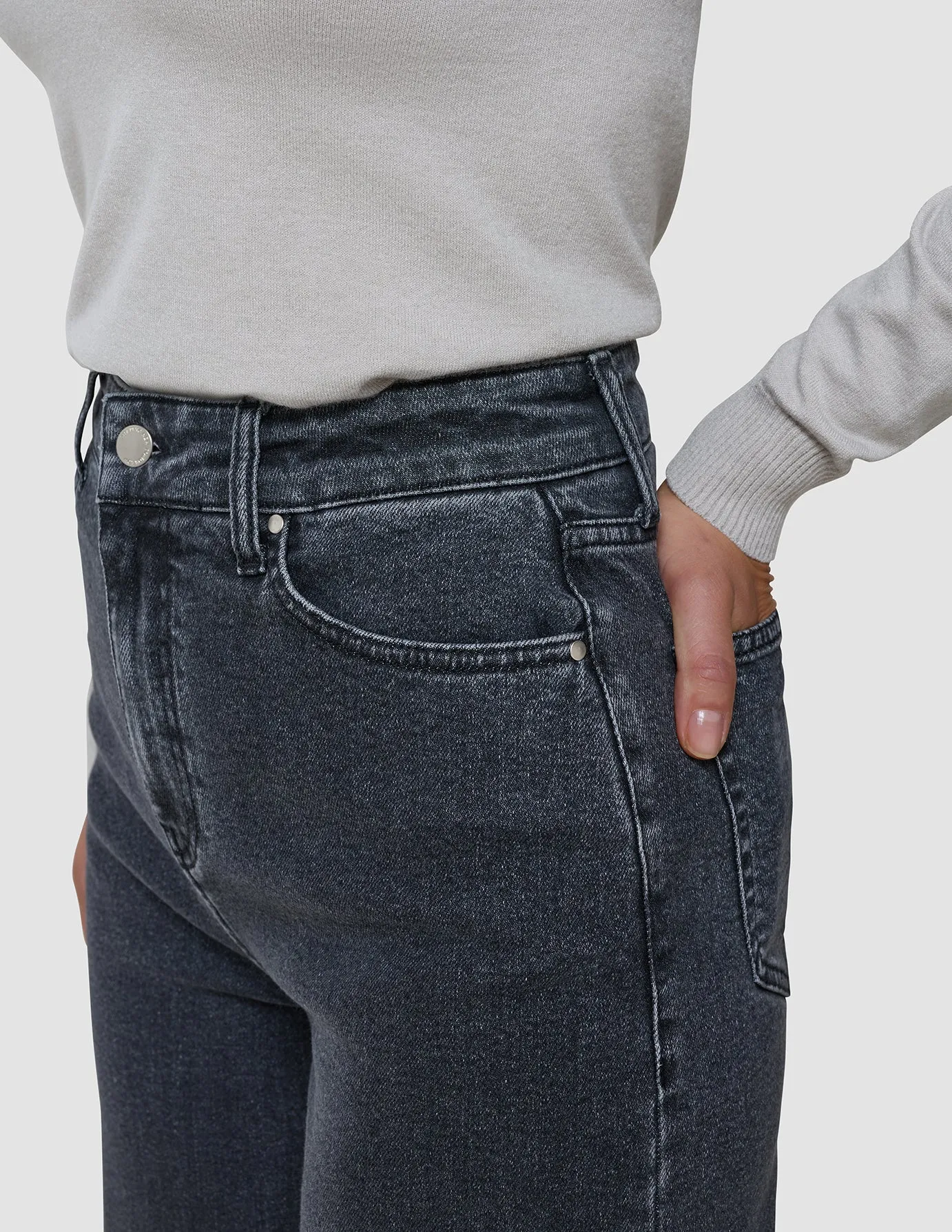 Women's Classic Jeans Relaxed Fit Washed Black sold by Shaping New Tomorrow product image thumbnail 5