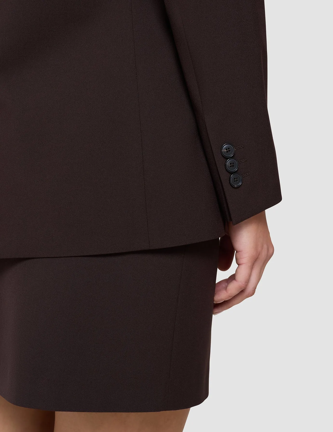 Essential Set Espresso Blazer Short Skirt sold by Shaping New Tomorrow product image thumbnail 5