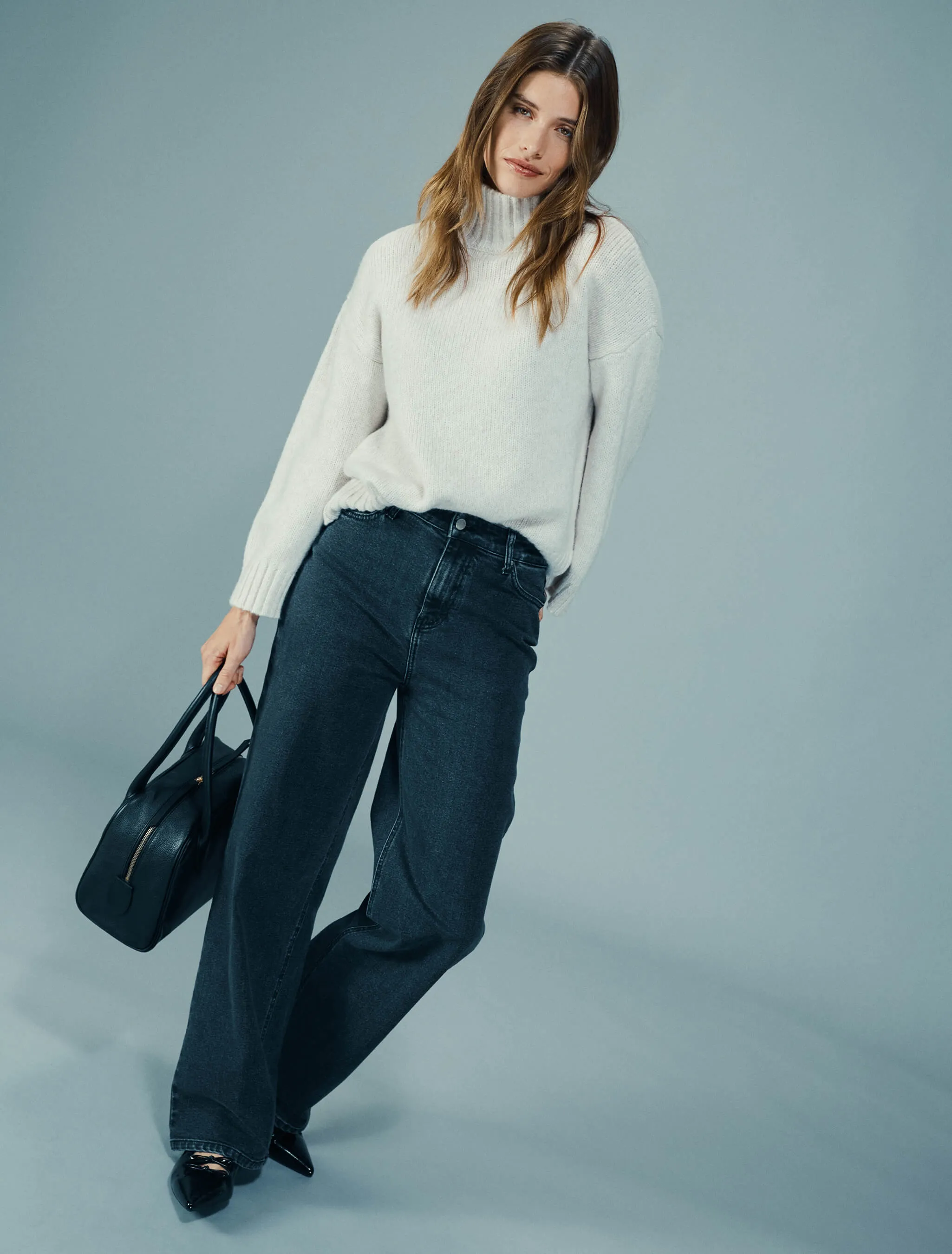 Women's Chunky Soft Wool Knit Turtleneck Sugar Melange sold by Shaping New Tomorrow product image thumbnail 2