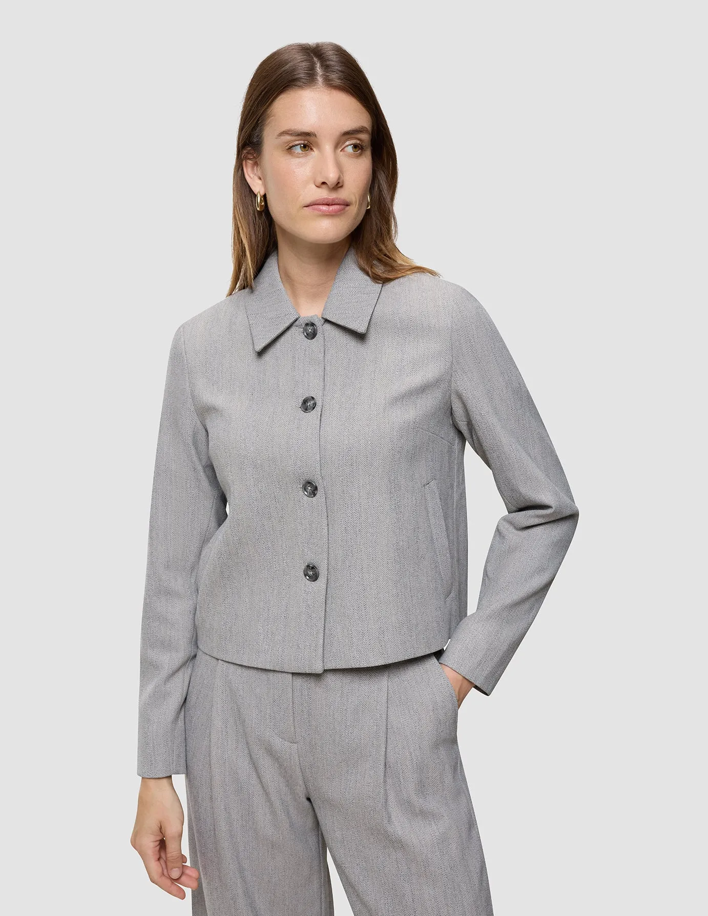 Women's Serene Short Jacket Tapestry Herringbone sold by Shaping New Tomorrow product image thumbnail 5