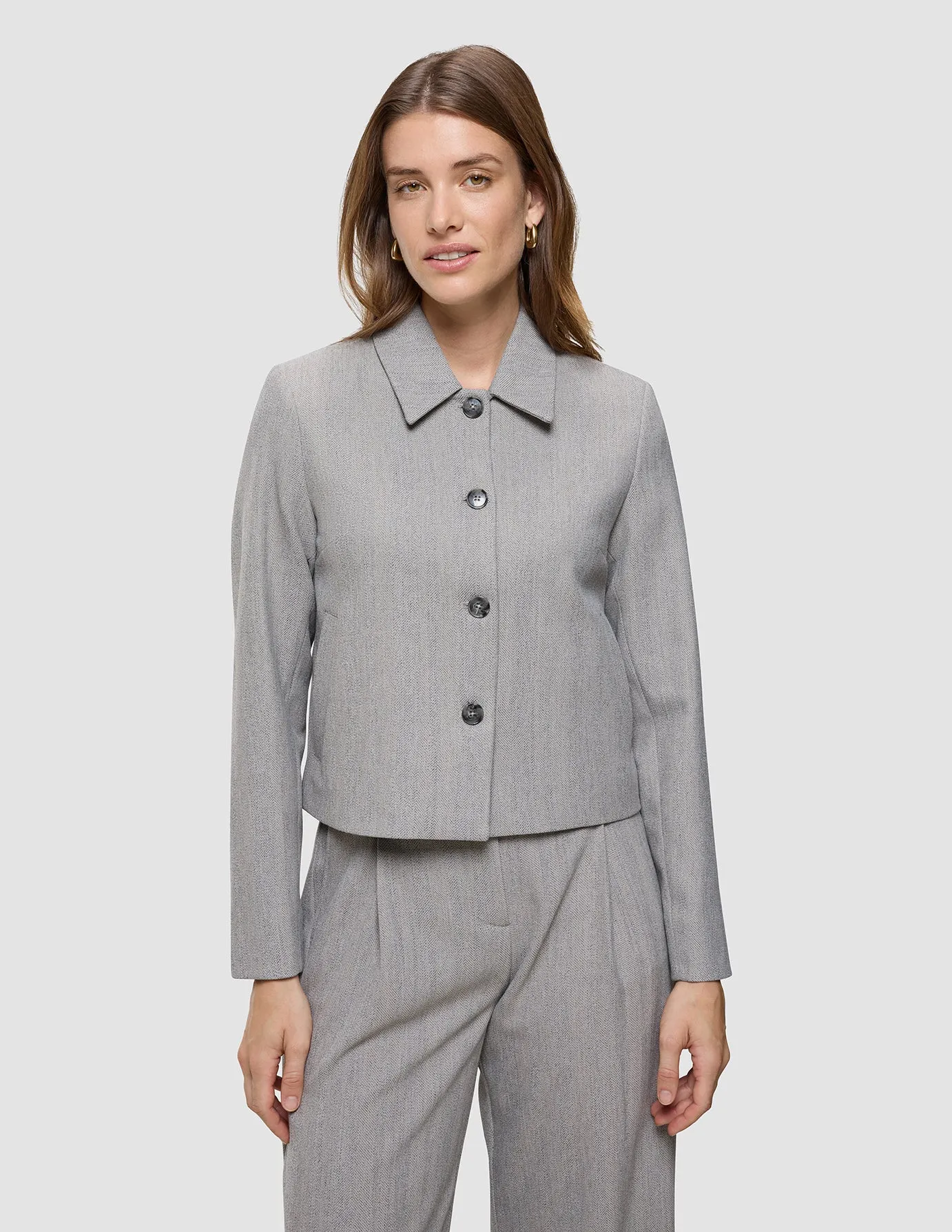 Women's Serene Short Jacket Tapestry Herringbone sold by Shaping New Tomorrow product image thumbnail 2