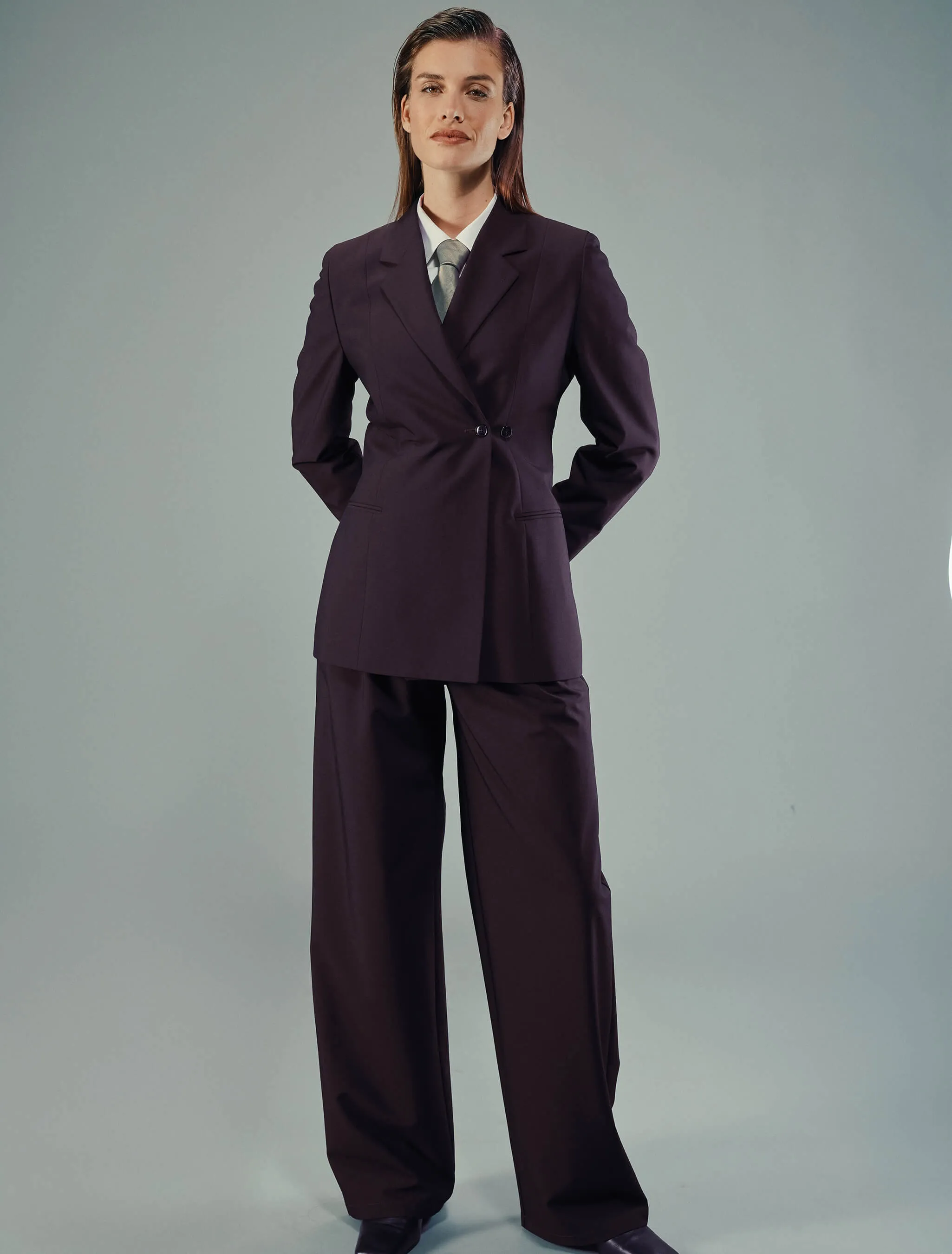 Women's Avira Blazer Burgundy Berry sold by Shaping New Tomorrow product image thumbnail 2