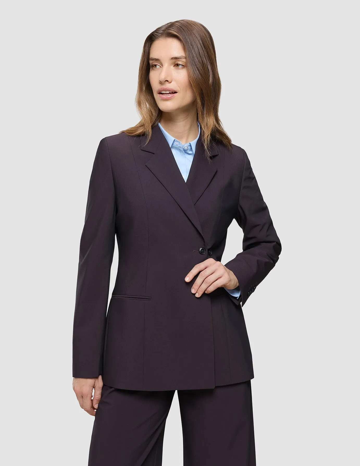 Women's Avira Blazer Burgundy Berry sold by Shaping New Tomorrow