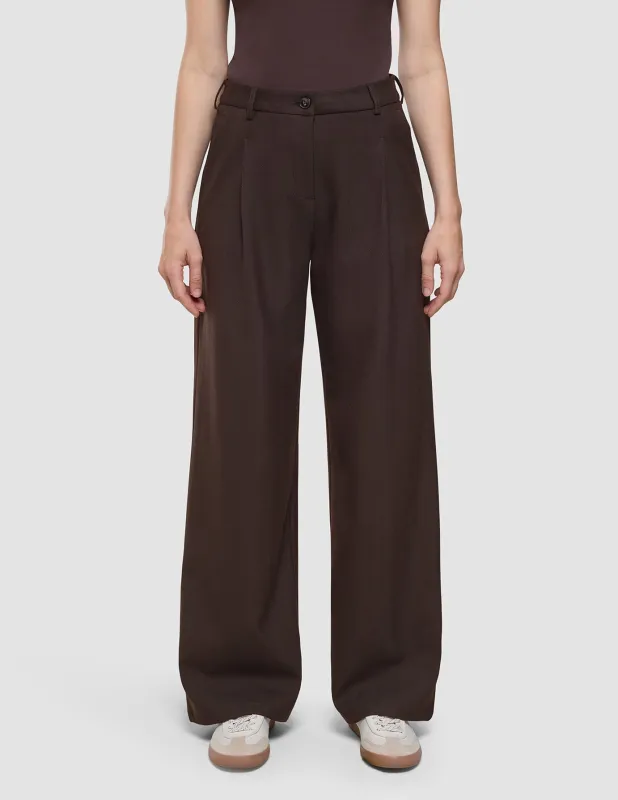 Women's Serene Pants Wide Chocolate Herringbone sold by Shaping New Tomorrow