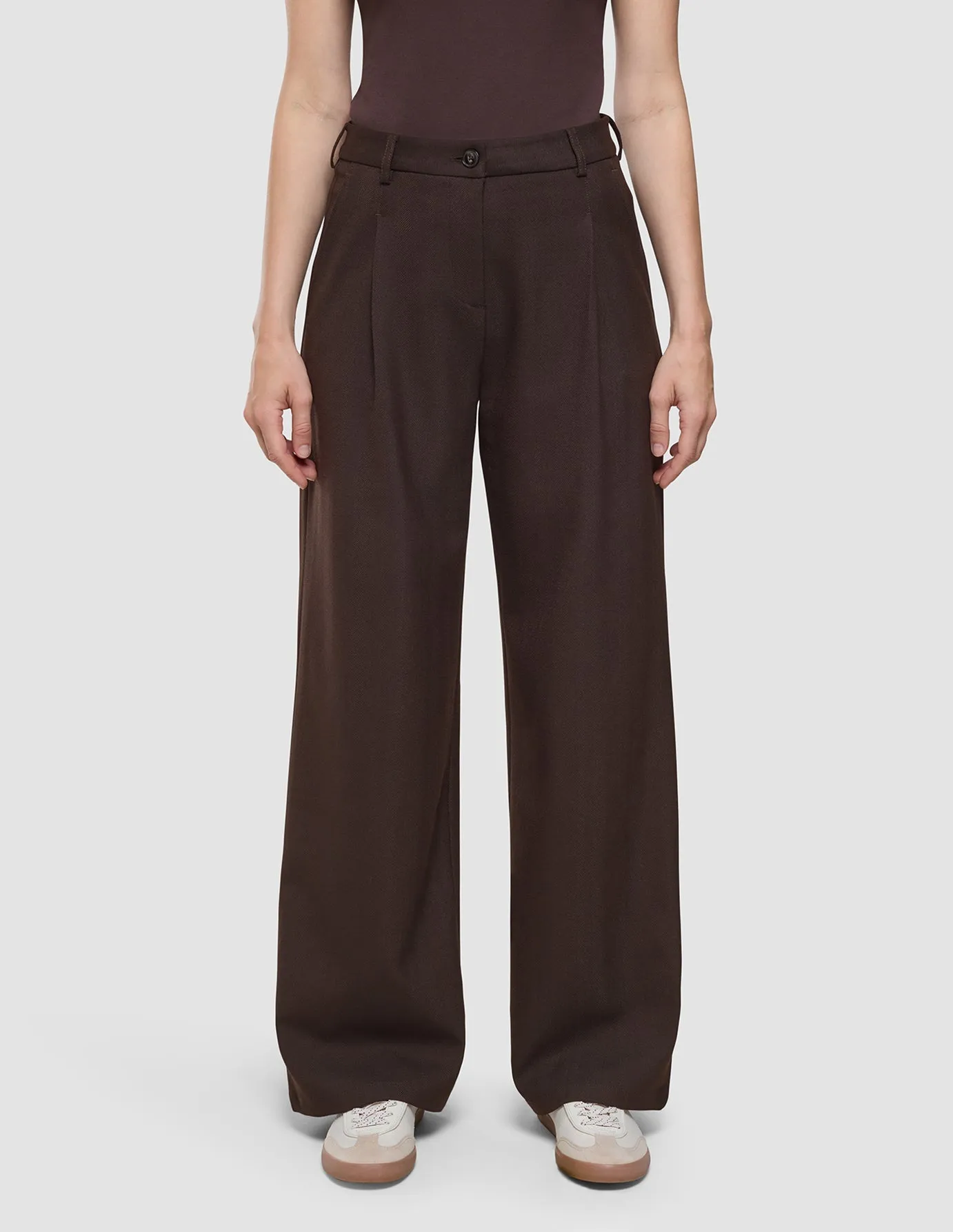 Women's Serene Pants Wide Chocolate Herringbone sold by Shaping New Tomorrow