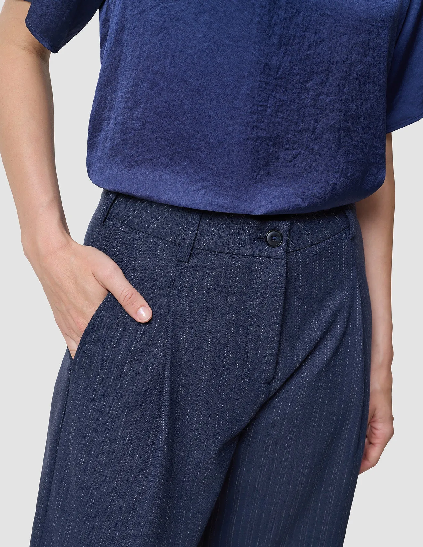 Women's Serene Pants Wide Marine Pinstripe sold by Shaping New Tomorrow product image thumbnail 4