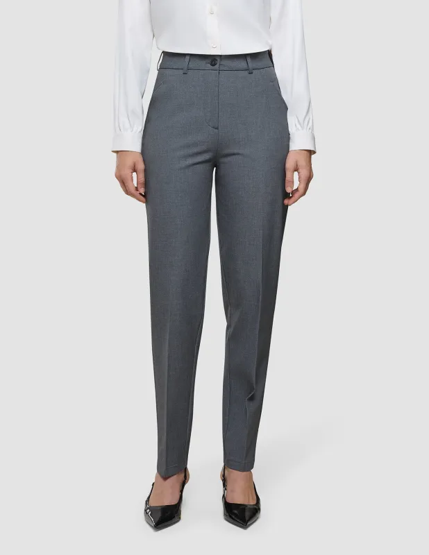 Women's Essential Pants Tapered Dark Grey Melange sold by Shaping New Tomorrow