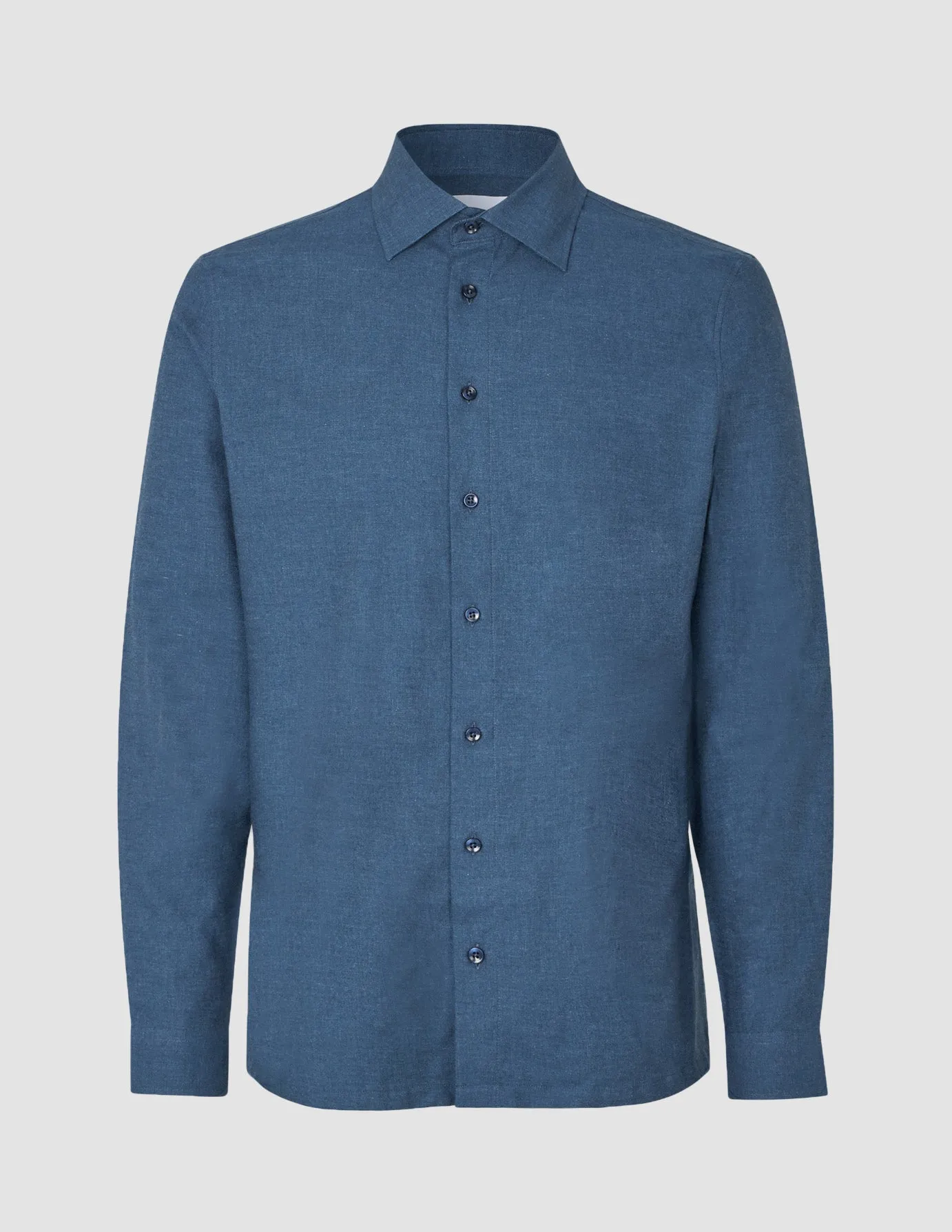 Soft Flannel Shirt Dark Navy sold by Shaping New Tomorrow product image thumbnail 3