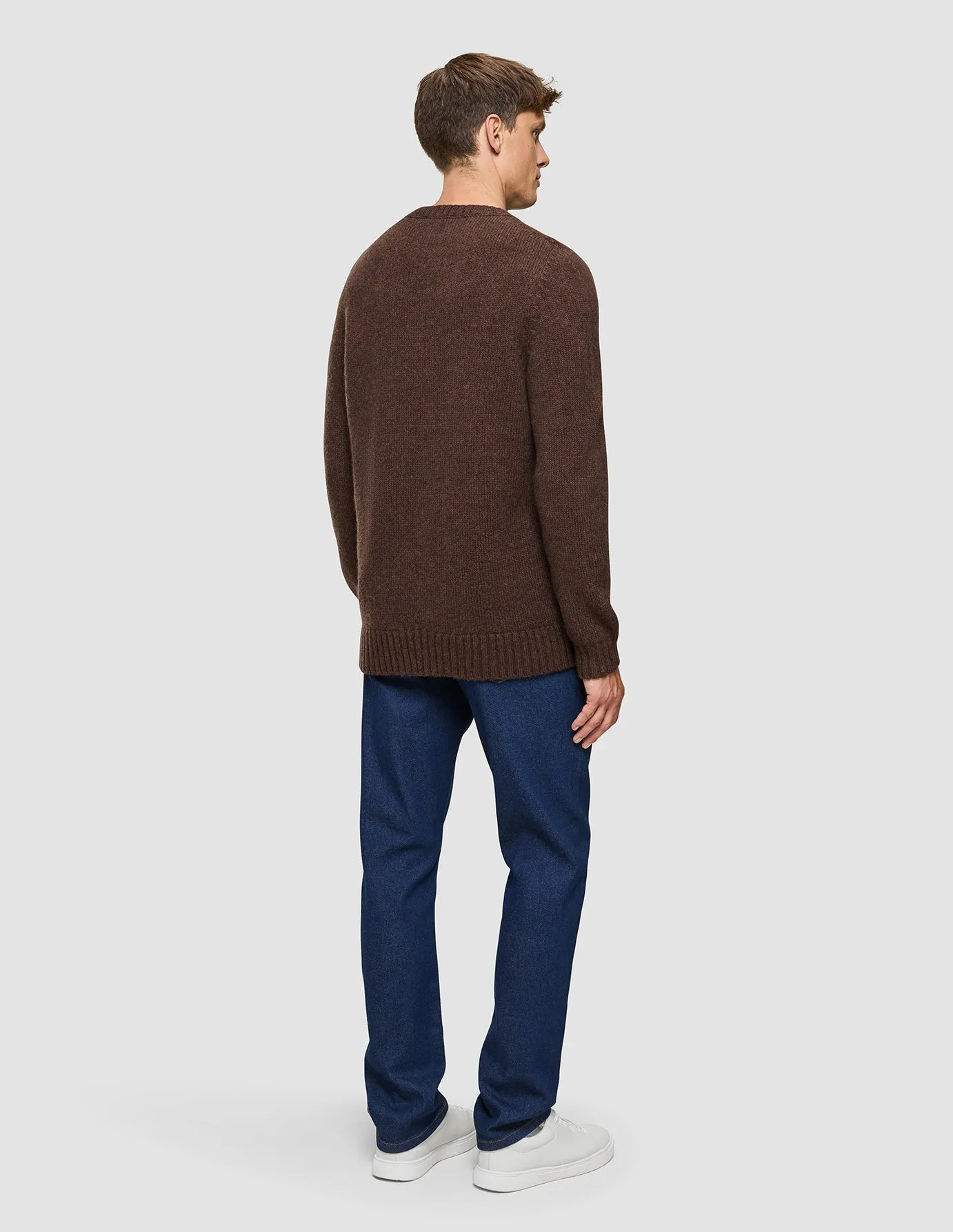 Chunky Soft Wool Knit Crewneck Saddle Brown Melange sold by Shaping New Tomorrow product image thumbnail 5