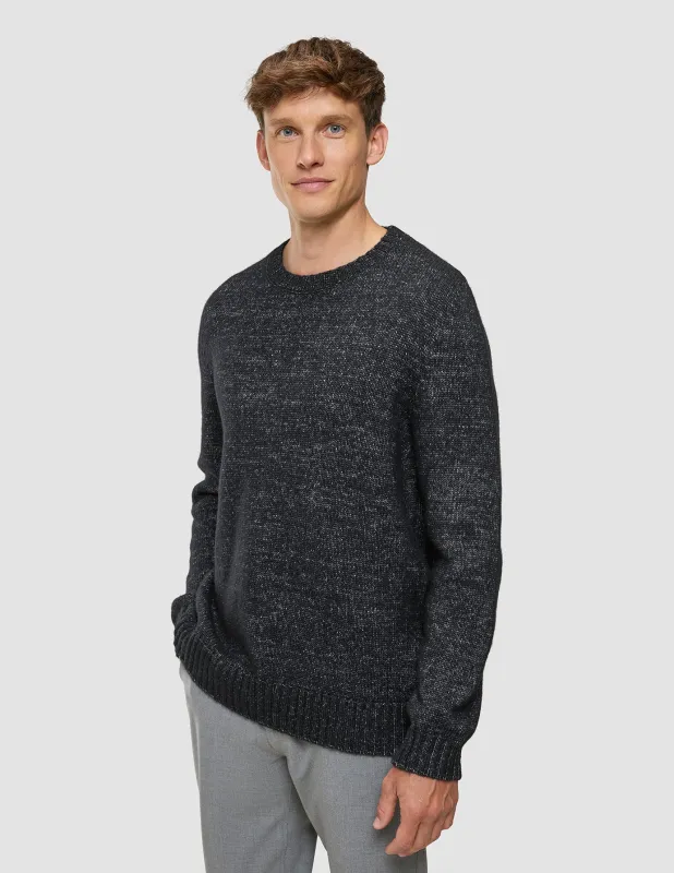 Chunky Soft Wool Knit Crewneck Charcoal Melange sold by Shaping New Tomorrow