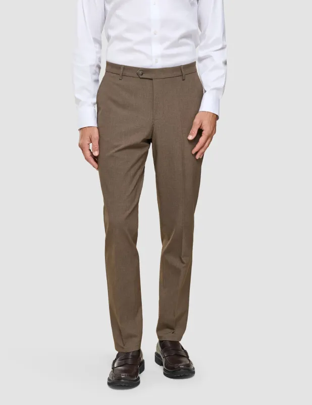 Essential Suit Pants Regular Saddle Brown Melange sold by Shaping New Tomorrow