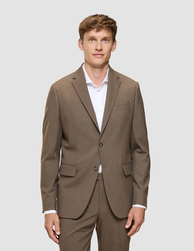Essential Blazer Regular Saddle Brown Melange sold by Shaping New Tomorrow