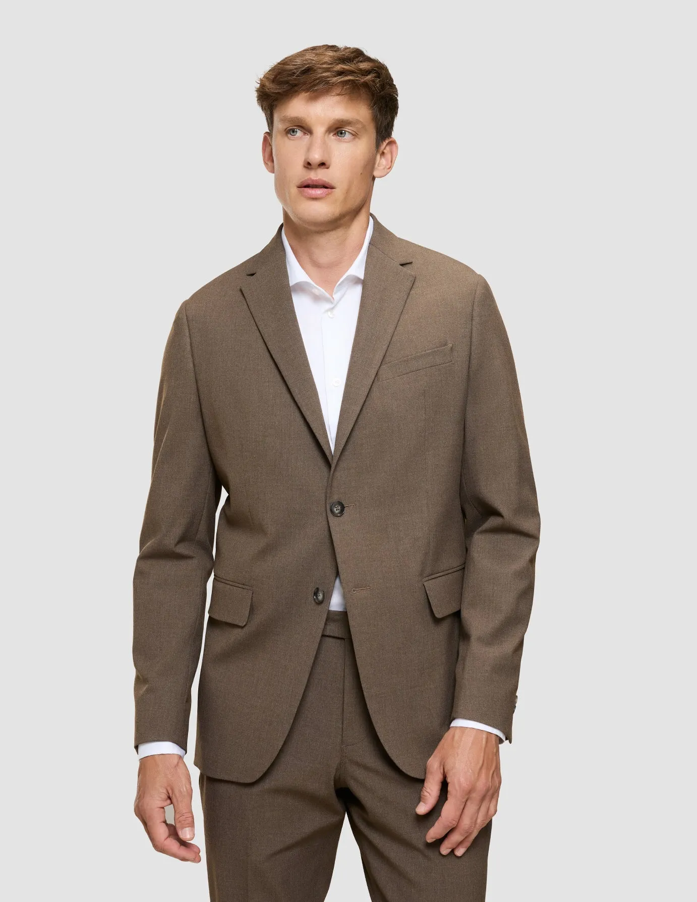 Essential Blazer Slim Saddle Brown Melange sold by Shaping New Tomorrow product image thumbnail 4