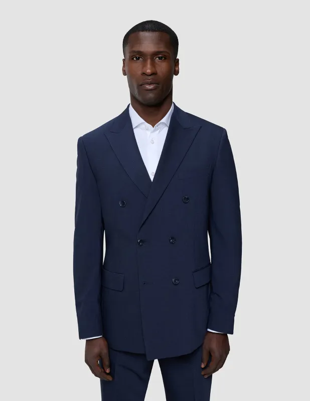Double Breasted Tech Wool Blazer Navy sold by Shaping New Tomorrow