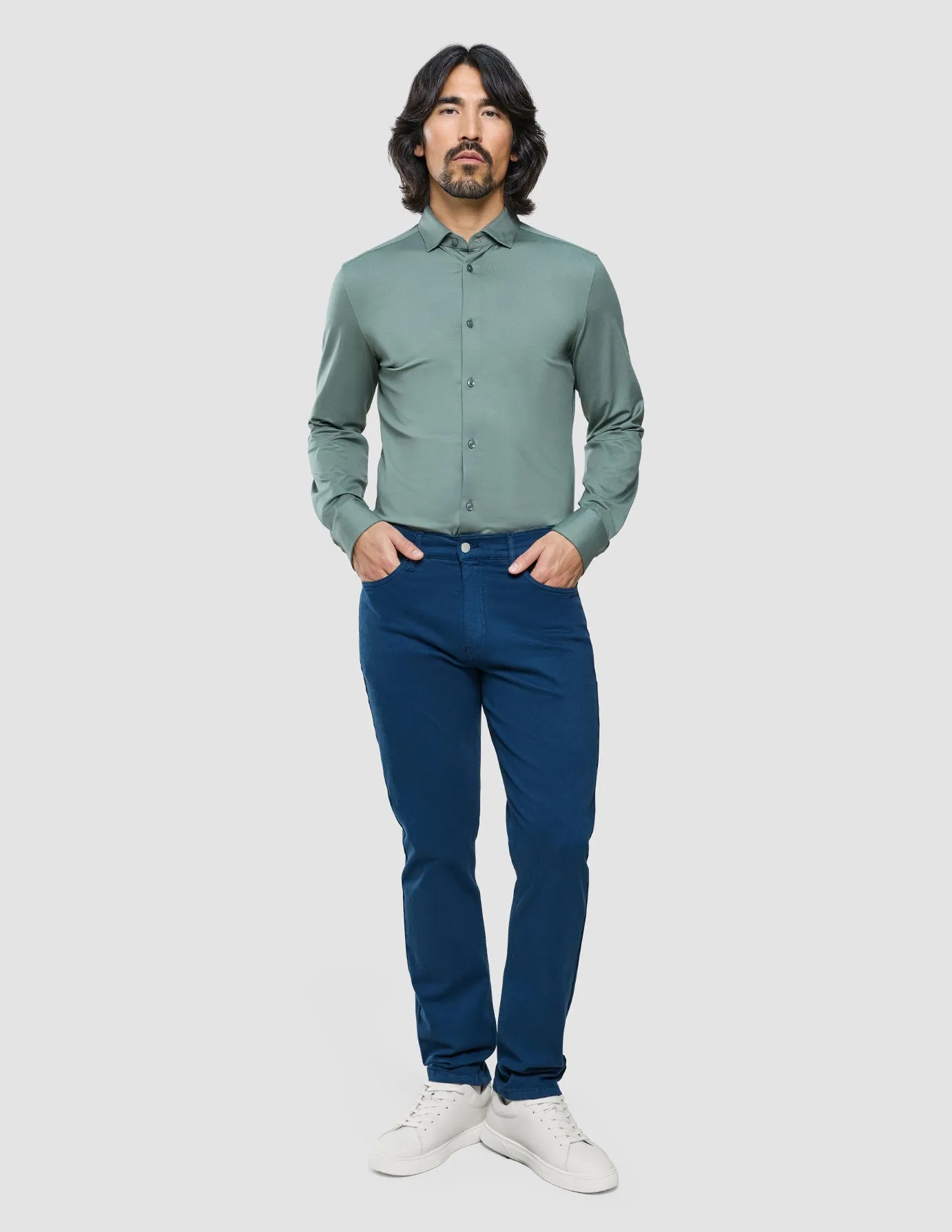 Classic Shirt Mist Green Slim sold by Shaping New Tomorrow product image thumbnail 2