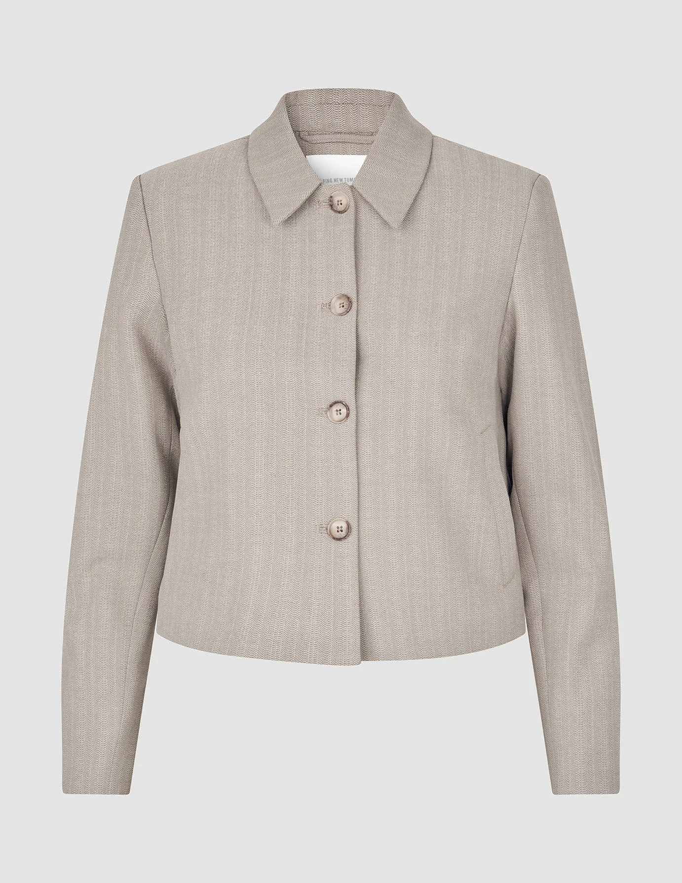 Women Serene Short Jacket Burnt Sugar Herringbone sold by Shaping New Tomorrow product image thumbnail 3