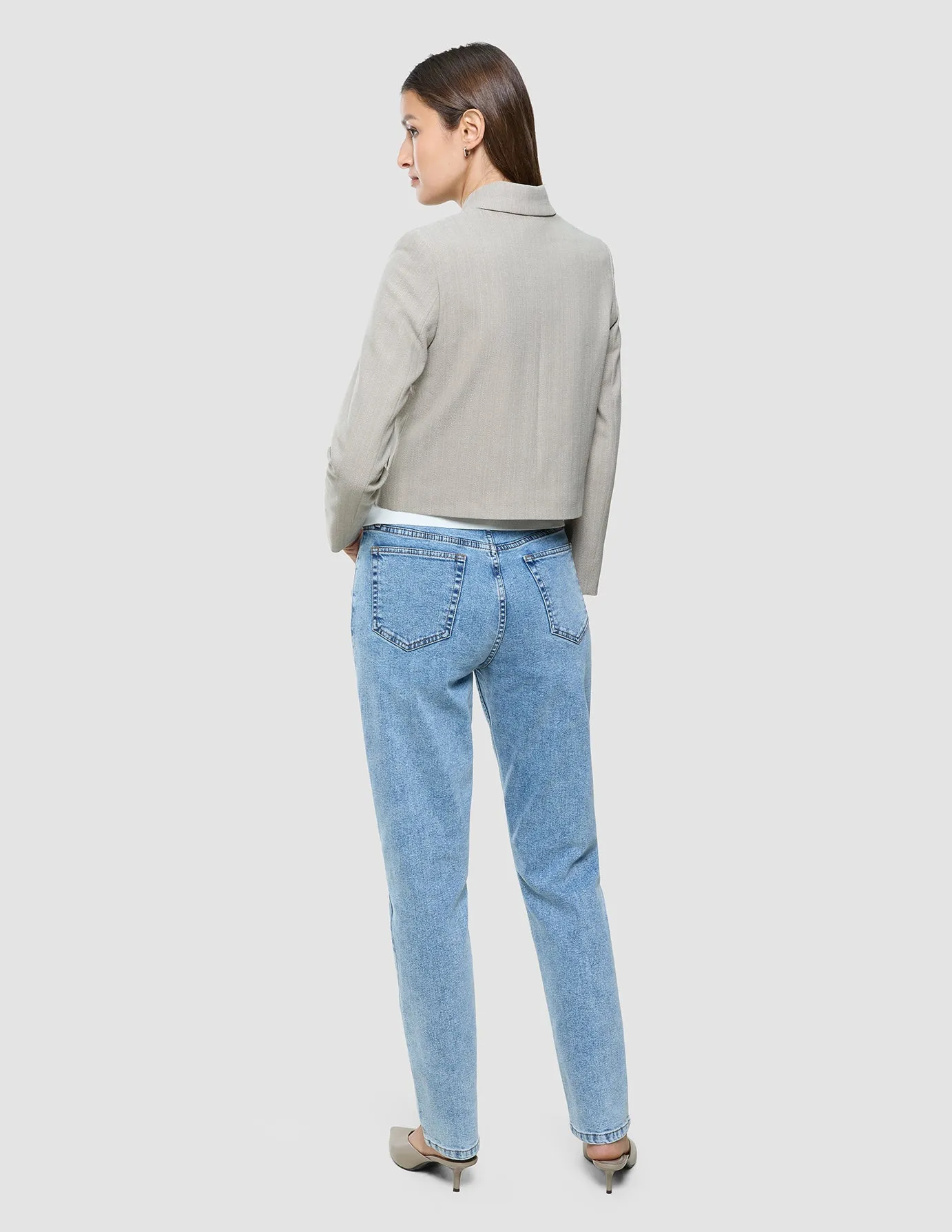 Women Serene Short Jacket Burnt Sugar Herringbone sold by Shaping New Tomorrow product image thumbnail 5