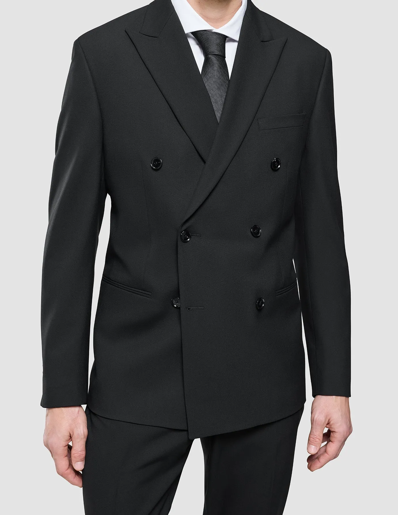 Double Breasted Essential Blazer Black sold by Shaping New Tomorrow product image thumbnail 4