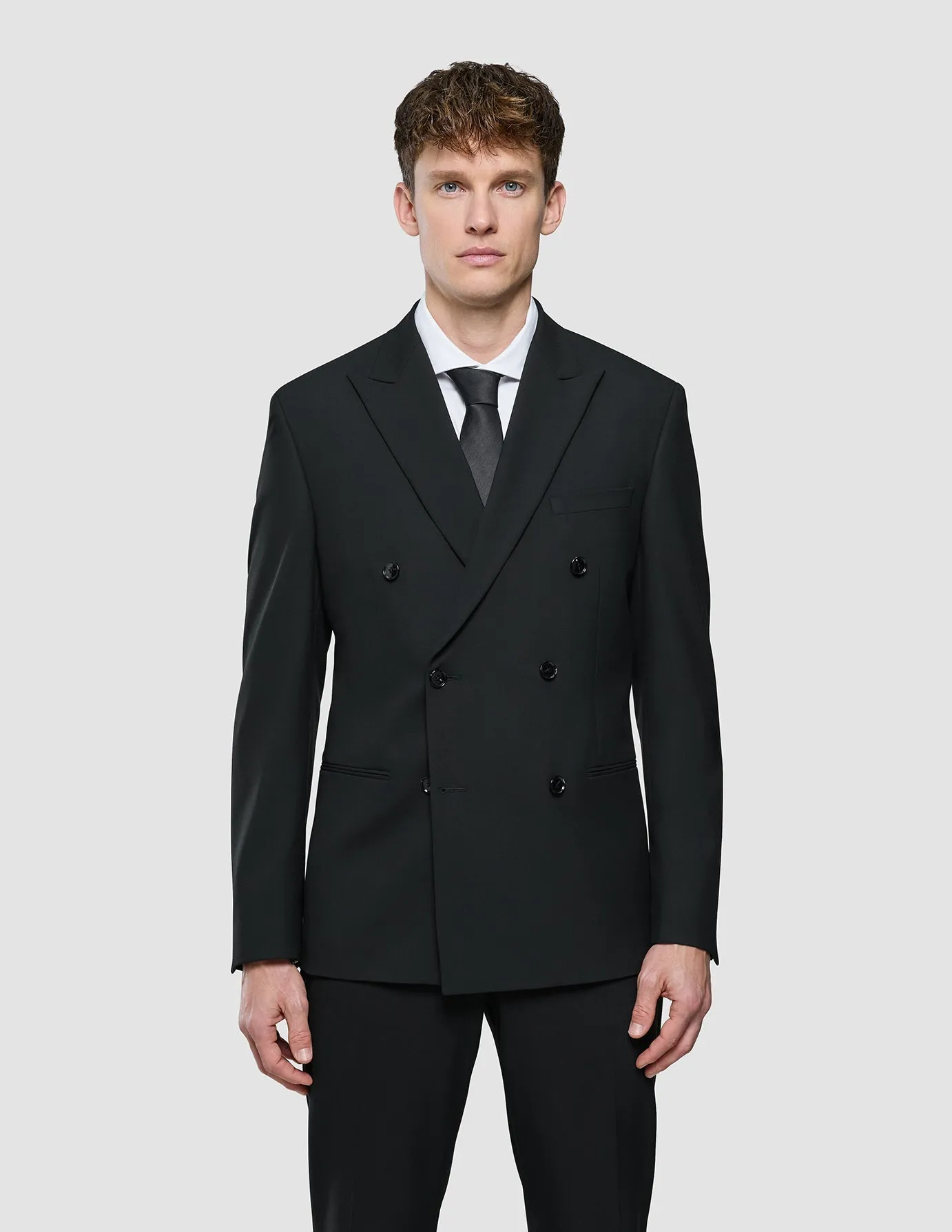 Double Breasted Essential Blazer Black sold by Shaping New Tomorrow