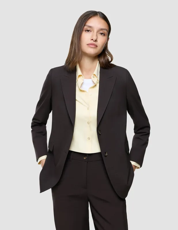 Women Ease Blazer Mocha Melange made by Shaping New Tomorrow