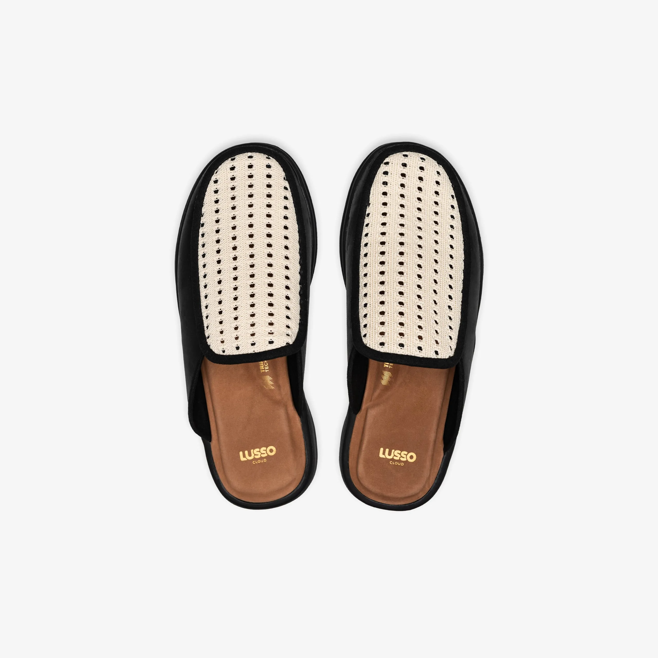 Esto - Jet Black Leather Open Weave / Matte Black sold by Lusso Cloud product image thumbnail 4